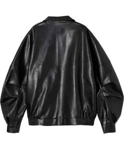 Shop Women’s Oversized Black Leather Jacket