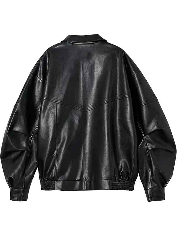 Shop Women’s Oversized Black Leather Jacket