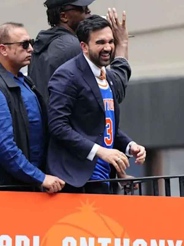 Shop Zohran Mamdani New York Knicks Championship Blue Blazer