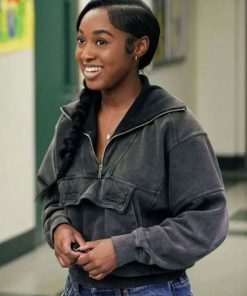 Shop Alexis Chikaeze All American S07 Amina Grey Hoodie