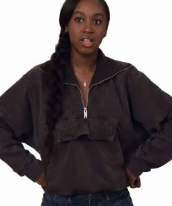 Buy Alexis Chikaeze All American S07 Amina Grey Zip-Up Hoodie
