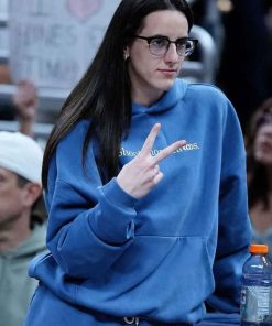 Buy Shoot More Threes Caitlin Clark Blue Hoodie