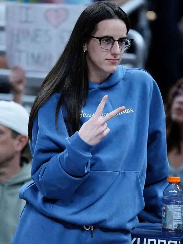 Buy Shoot More Threes Caitlin Clark Blue Hoodie