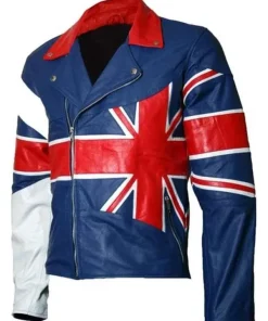 Men's British Flag Leather Jacket
