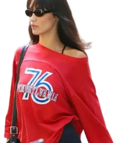 Bella Hadid 76 Red Sweatshirt