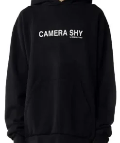 Camera shy Black Hoodie