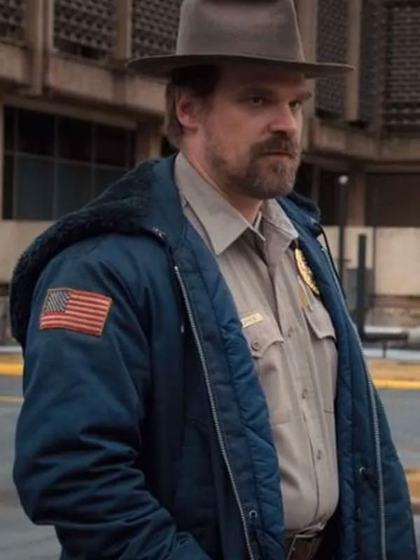 Shop David Harbour Stranger Things Jim Hopper Cotton Jacket