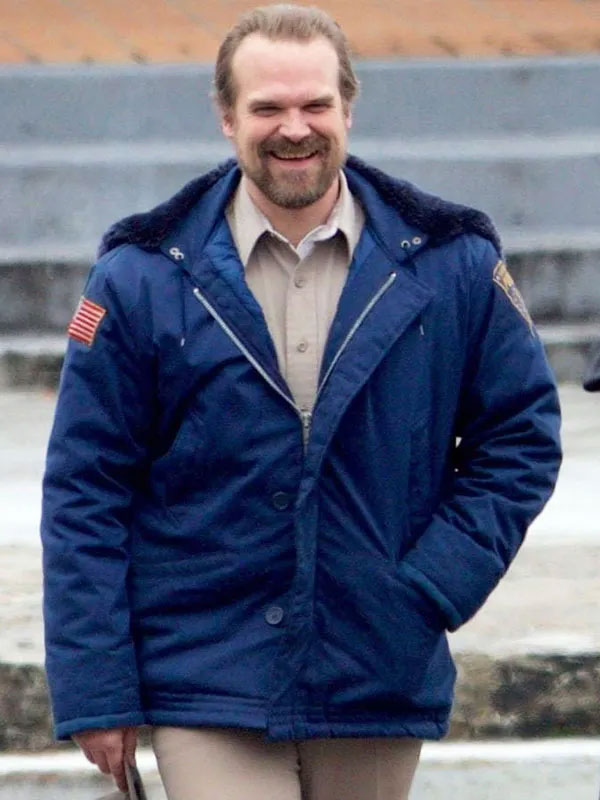 Shop Jim Hopper Stranger Things S02 Blue Jacket