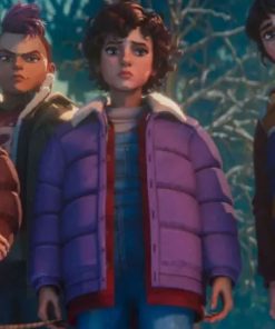 Shop Stranger Things Tales from ’85 Eleven Shearling Puffer Jacket