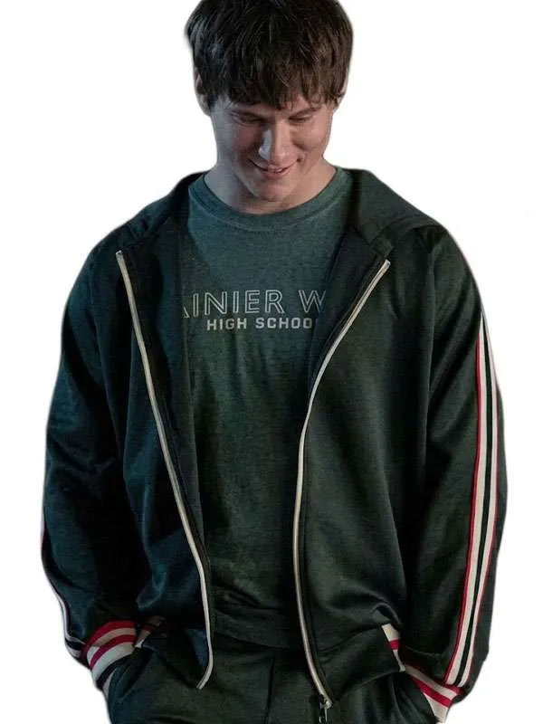 Shop Elle 2026 Jacob Moskovitz Black Track Jacket