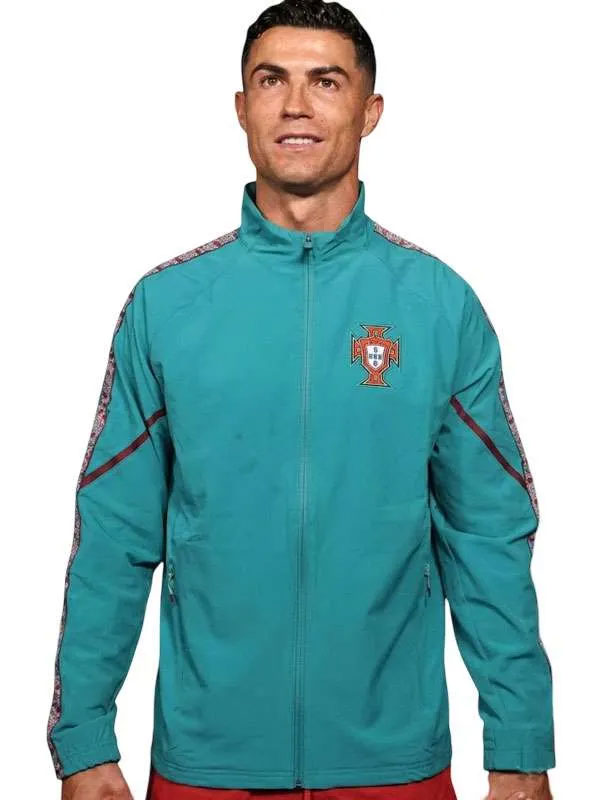Buy Cristiano Ronaldo FIFA World Cup 2026 Portugal Anthem Blue Track Jacket