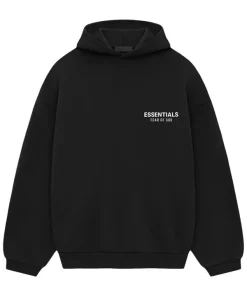 Shop Fear of God Essentials Black Hoodie