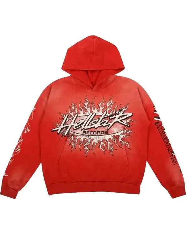 Buy Red Hellstar Records Pullover Hoodie
