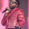 Shop Jason Derulo Roundhay Festival Red Leather Jacket