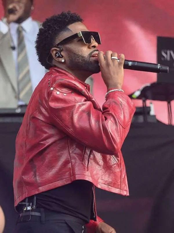 Shop Jason Derulo Roundhay Festival Leather Jacket