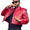 Buy Jason Derulo Roundhay Festival 2026 Red Leather Jacket