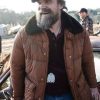 Shop Jim Hopper Stranger Things Brown Shearling Jacket