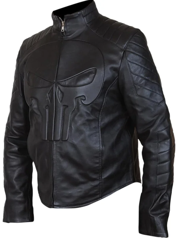 Shop The Punisher Frank Castle Skull Leather Jacket