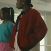 Shop LaVerne Thomas Power Book III Raising Kanan S03 Red Bomber Jacket