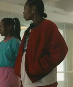 Shop LaVerne Thomas Power Book III Raising Kanan S03 Red Bomber Jacket