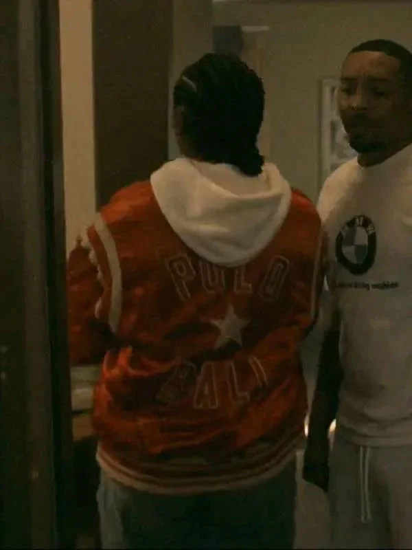 Shop Laverne Power Book III Raising Kanan Orange Bomber Jacket