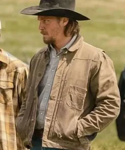 Shop Marshals S01 Luke Grimes Brown Jacket