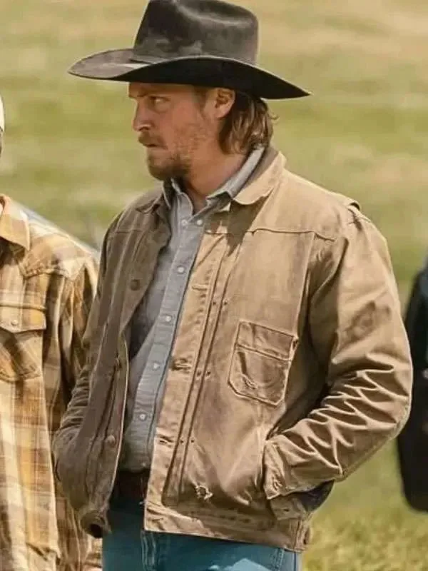 Shop Marshals S01 Luke Grimes Brown Jacket