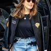 Mariska Hargitay Knicks Varsity Jacket
