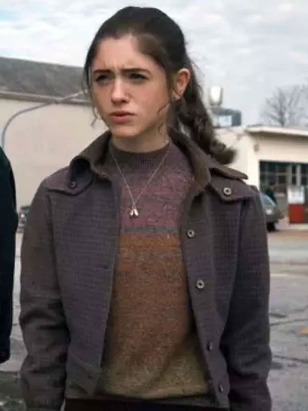 Buy Natalia Dyer Stranger Things S01 Nancy Wheeler Purple Jacket