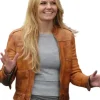 Shop Once Upon A Time Jennifer Morrison Tan Brown Leather Jacket