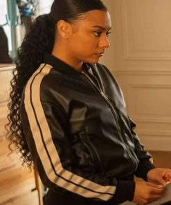 Shop Power Book II Ghost Alix Lapri Black Leather Jacket
