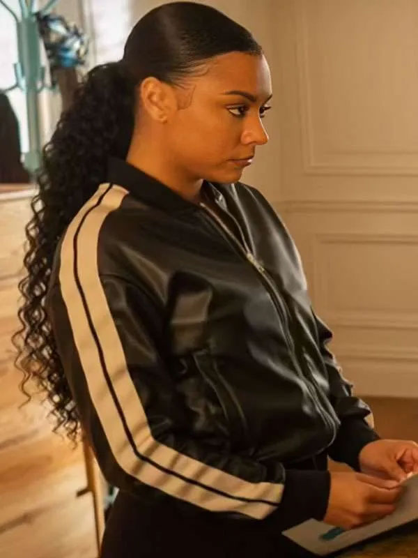 Shop Power Book II Ghost Alix Lapri Black Leather Jacket