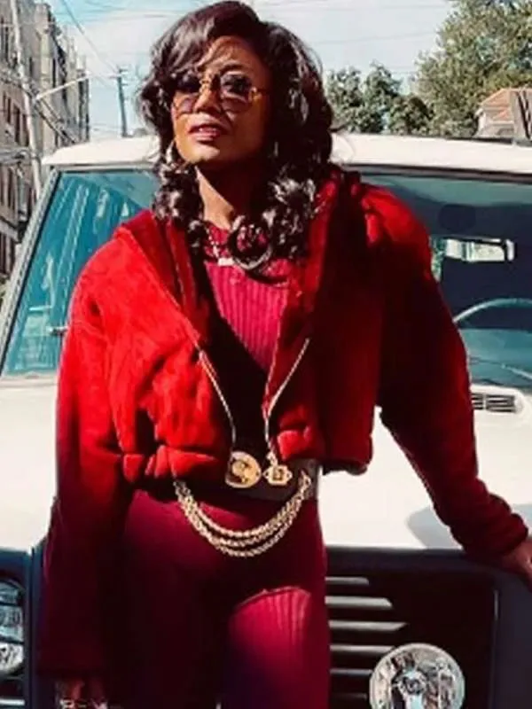 Shop Raquel Thomas Power Book III Raising Kanan Patina Miller Maroon Jacket