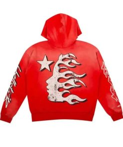 Shop Hellstar Records Red Hoodie