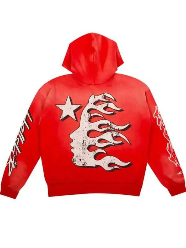 Shop Hellstar Records Red Hoodie