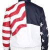Shop Robert Matthew aka Vanilla Ice USA Flag Motorcycle Jacket