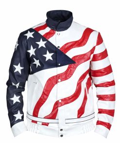 Shop Vanilla Ice American Flag Leather Jacket