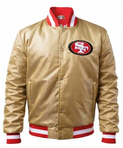 Buy San Francisco 49ers Golden Satin Starter Varsity Jacket