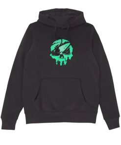 Shop Black Unisex Sea Of Thieves Skull Pullover Hoodie
