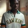 Buy Stranger Things S04 Lucas Sinclair White Bomber Jacket
