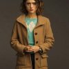 Shop Nancy Wheeler Stranger Things Season 3 Natalia Dyer Brown Wool Jacket