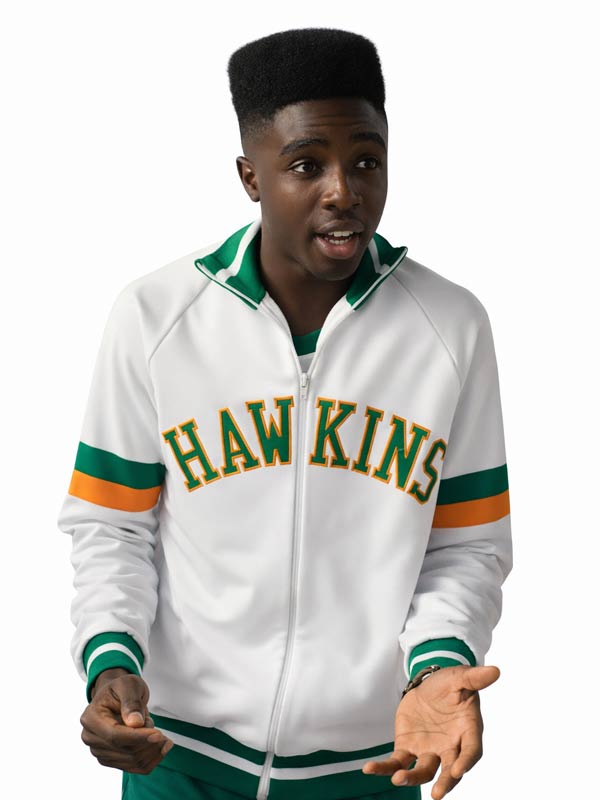 Shop Caleb McLaughlin Stranger Things Lucas Sinclair White Jacket
