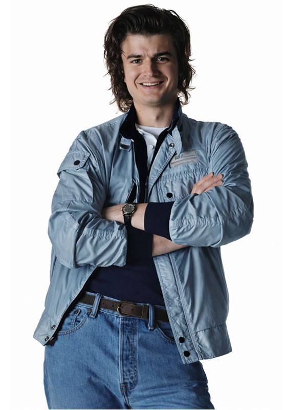 Shop Joe Keery Steve Harrington Blue Bomber Stranger Things Jacket