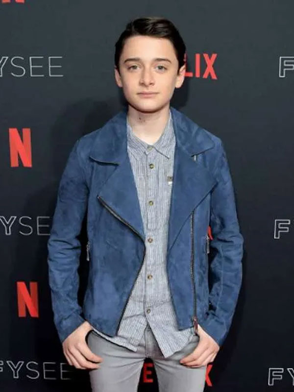 Shop Will Byers Stranger Things Blue Leather Jacket