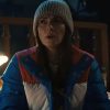 Buy Winona Ryder Stranger Things Joyce Byers Blue Red and White Puffer Jacket