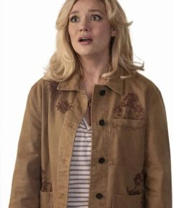 Shop Youre Killing Me S01 Amalia Williamson Brown Cotton Jacket