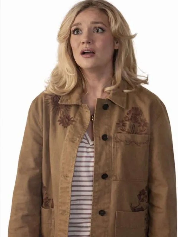 Shop Youre Killing Me S01 Amalia Williamson Brown Cotton Jacket
